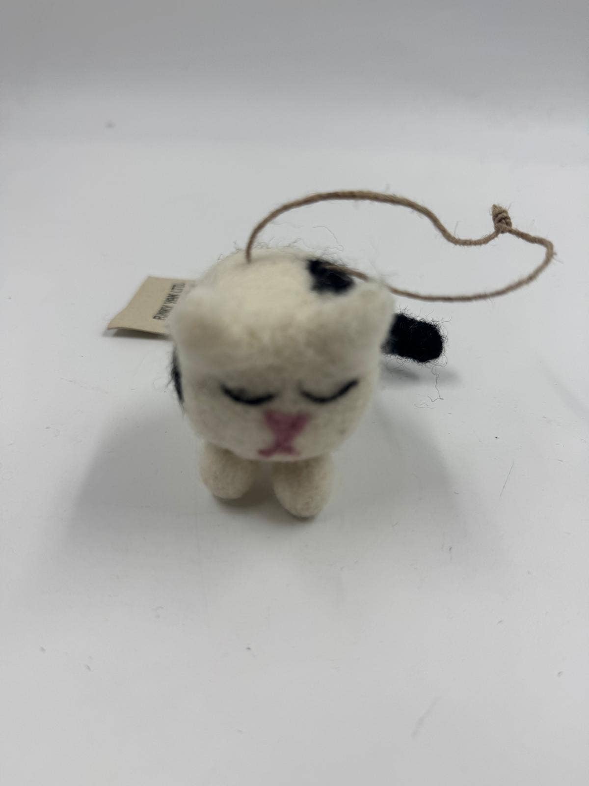 Funky Yak Ltd - Wholesale Keychain - Women's - Handmade Cute Felt White Cat Keyring  6