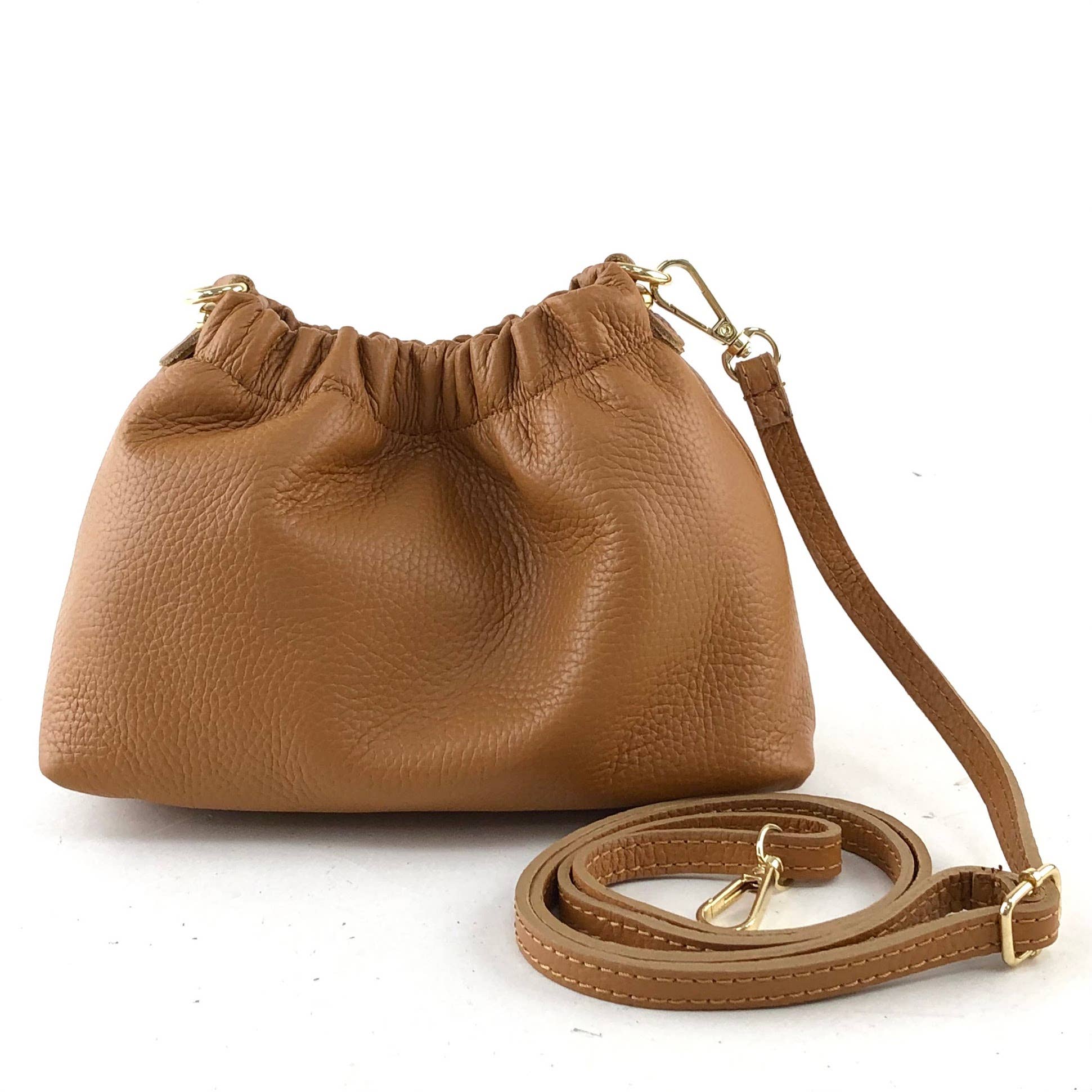 MILANO AMOUR - Vente Sac porté épaule – femme - Petite sacoche sachet GINA en cuir de veau8
