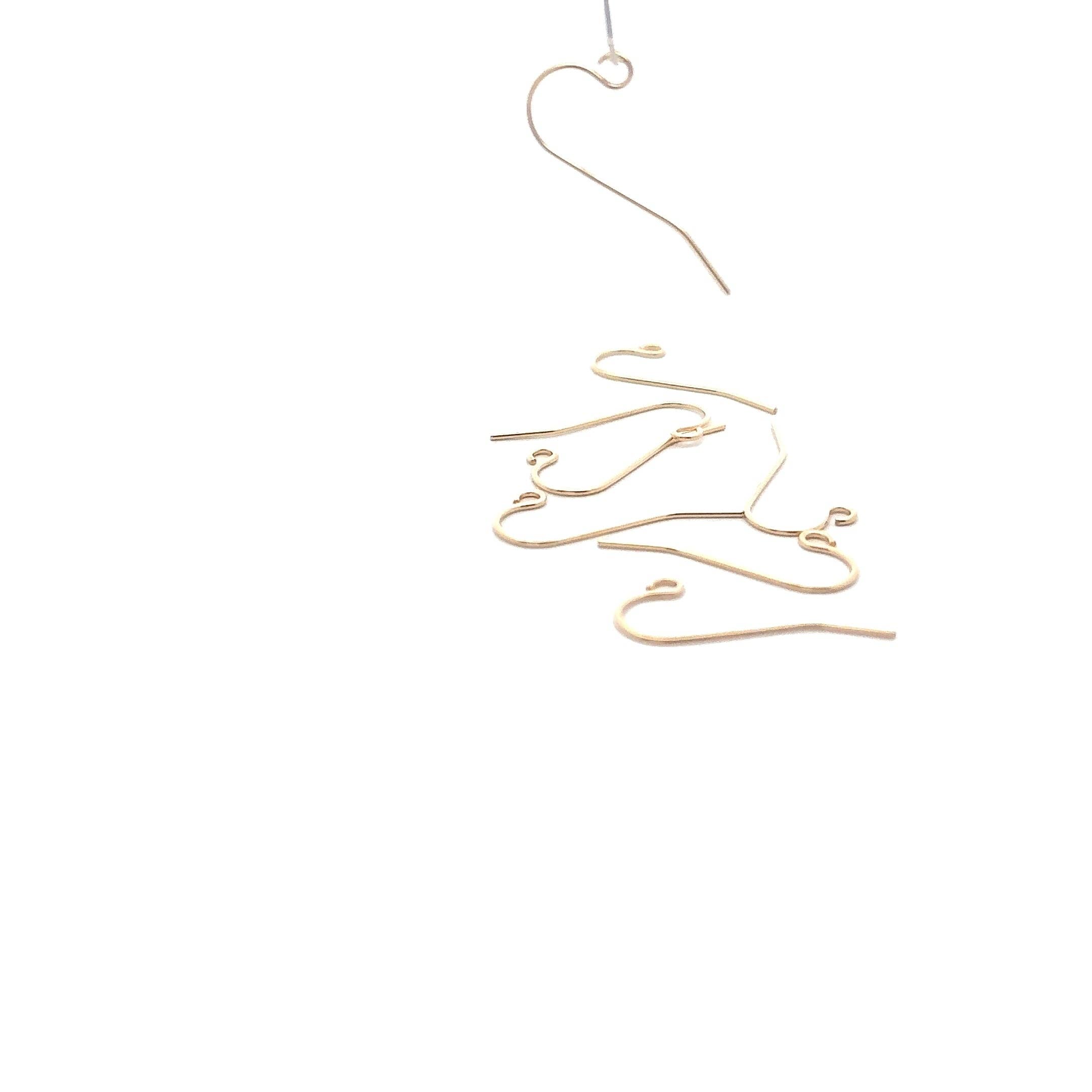 Purity Beads – wholesale Craft supplies – 14K Real Gold Filled French Ear Wire | 18 Pieces per pack | Size: 10X22mm |  #EW16GF2