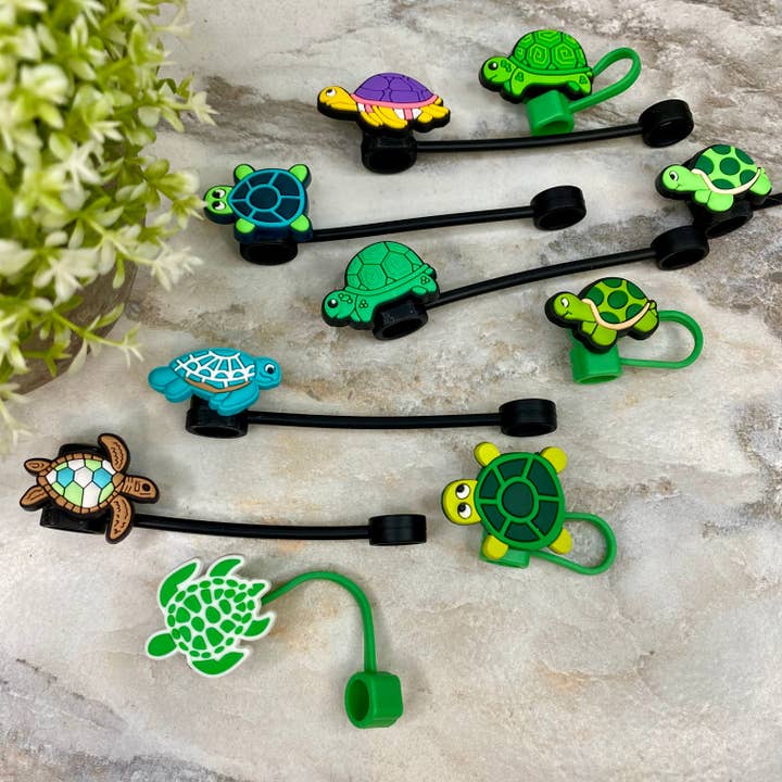 Hive Supply - Wholesale Drinking Straw - Silicone Straw Toppers Tumbler - Turtles