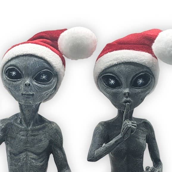 John Bernard & Company - Wholesale Decorative Figurine - Alien Christmas Decoration Alien Statues Ledge Loungers