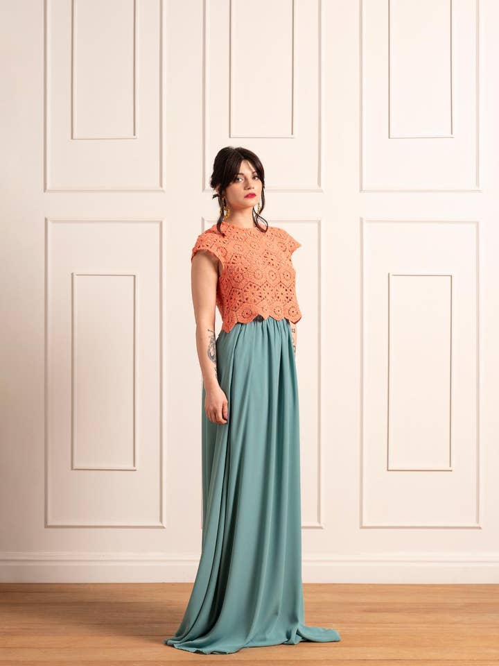 Vicky Chiffong lång kjol för wholesale av Elodie