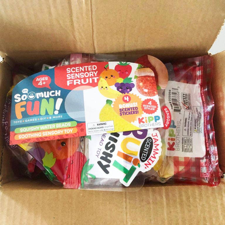 Novelty Brands - Wholesale Squishy Toy - Kids & Baby - So Much Fun! Scented Fruit BeadBall With Stickers - 12/Pack2