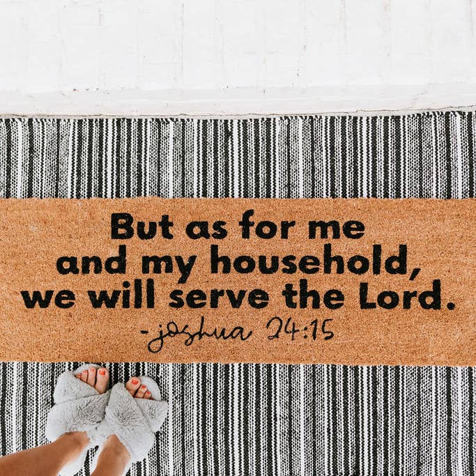 Modern Burlap - Vendita all'ingrosso Zerbino - Zerbino XL — Joshua 24:15 (nuova lunghezza)5