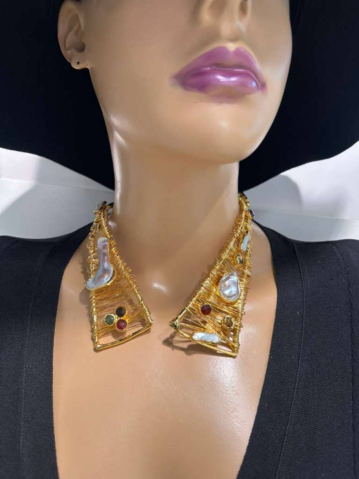 Natürliche Perlen- und Edelsteinkette für den Großhandel von BUBU BY TEKIN SHOP