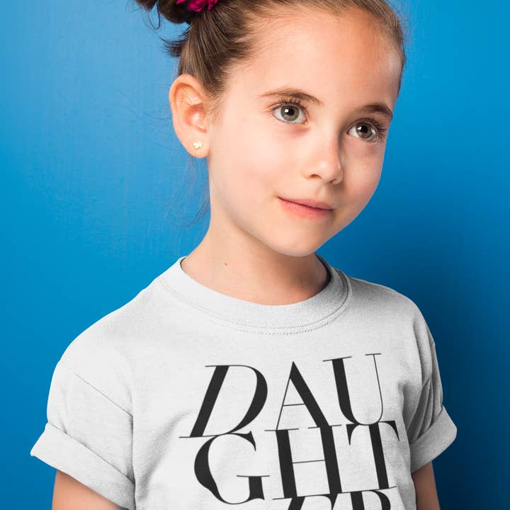 White Daughter Logo Remix T-shirt (Kids) for wholesale on Faire0