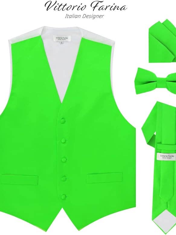 Dubal Brothers - Wholesale Suit Vest - Men's - Vittorio Farina Solid Satin Vest Set (White Back) Var. 01 (Beige-Maize)29