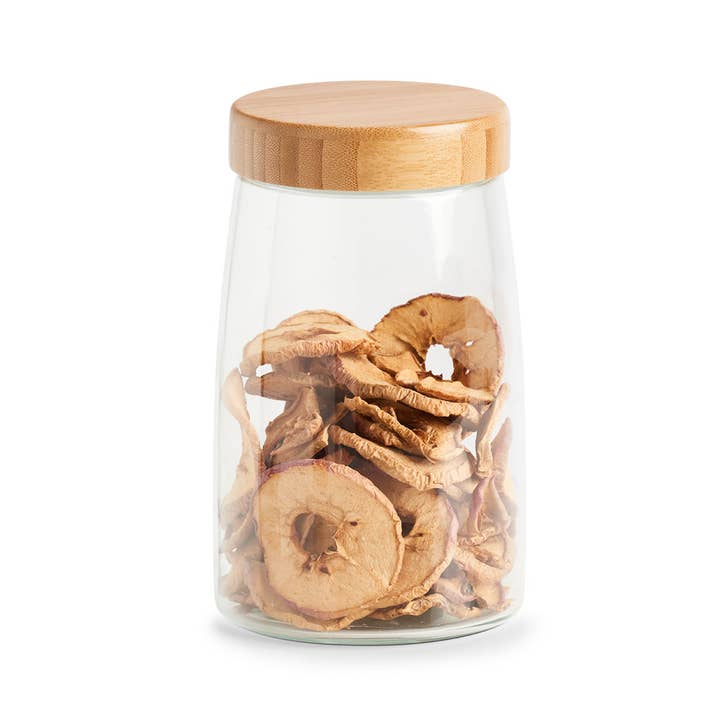 transparent Storage jar with bamboo lid, 1600 ml #1 for wholesale on Faire1