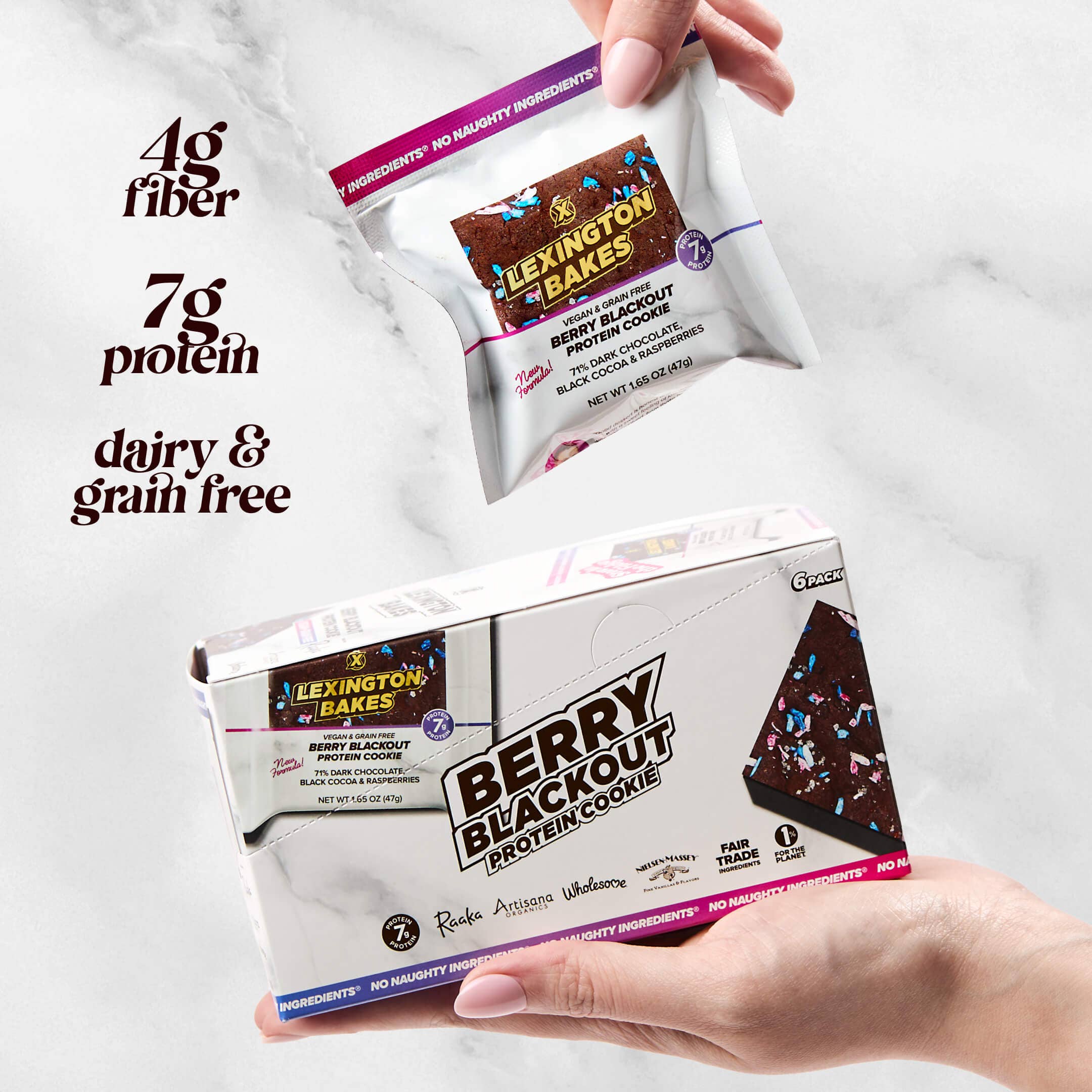 LEXINGTON BAKES - Wholesale Cookie - Berry Blackout Protein Cookies • 6 Pack3