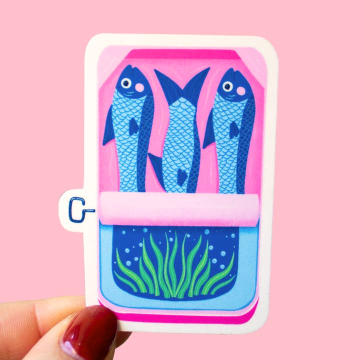 Konservfiskklistermärke för wholesale av Brightrose Studio