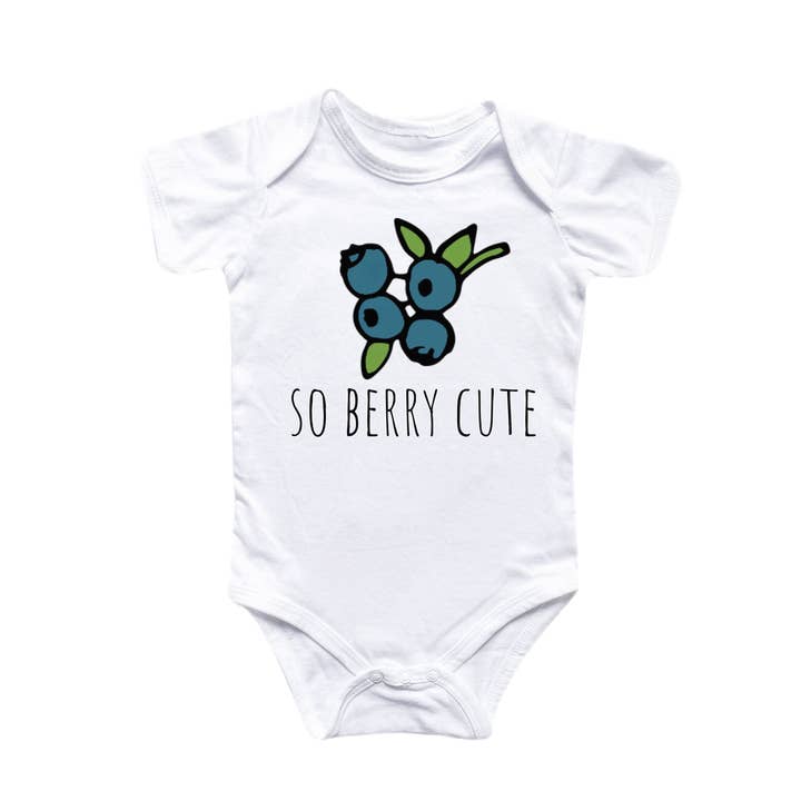 Blueberry Bunch - Baby Boy Girl Clothes Infant Bodysuit Funny Cute Newborn for wholesale by North Fork Forager LLC