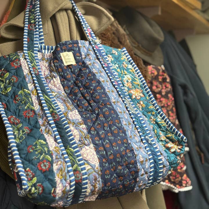 NEW Patchwork Block Print Totes and other Purchase Wholesale patchwork bag. Free Returns & Net 60 Terms on Faire trending on Faire.