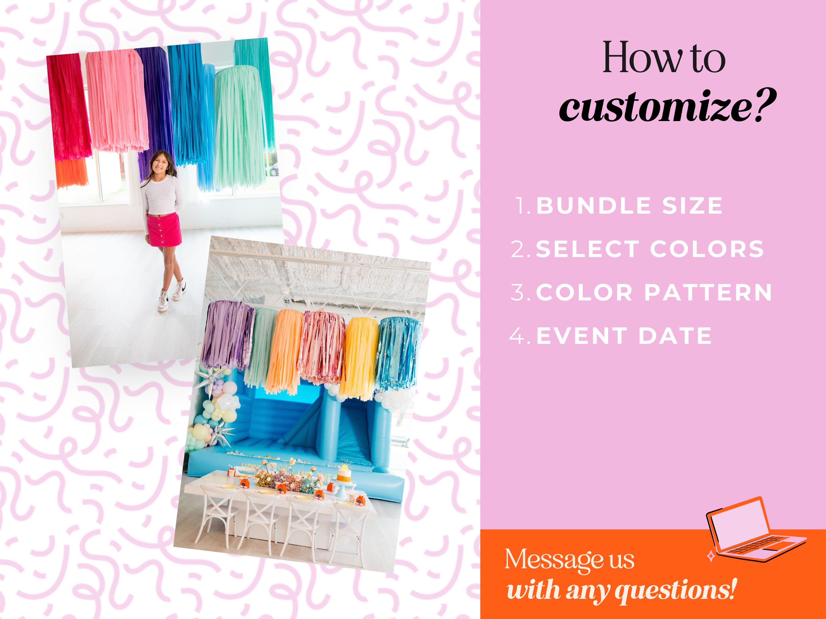 Oh My Darling Party Co – wholesale Dekal – Buntade anpassade luftfransringar7