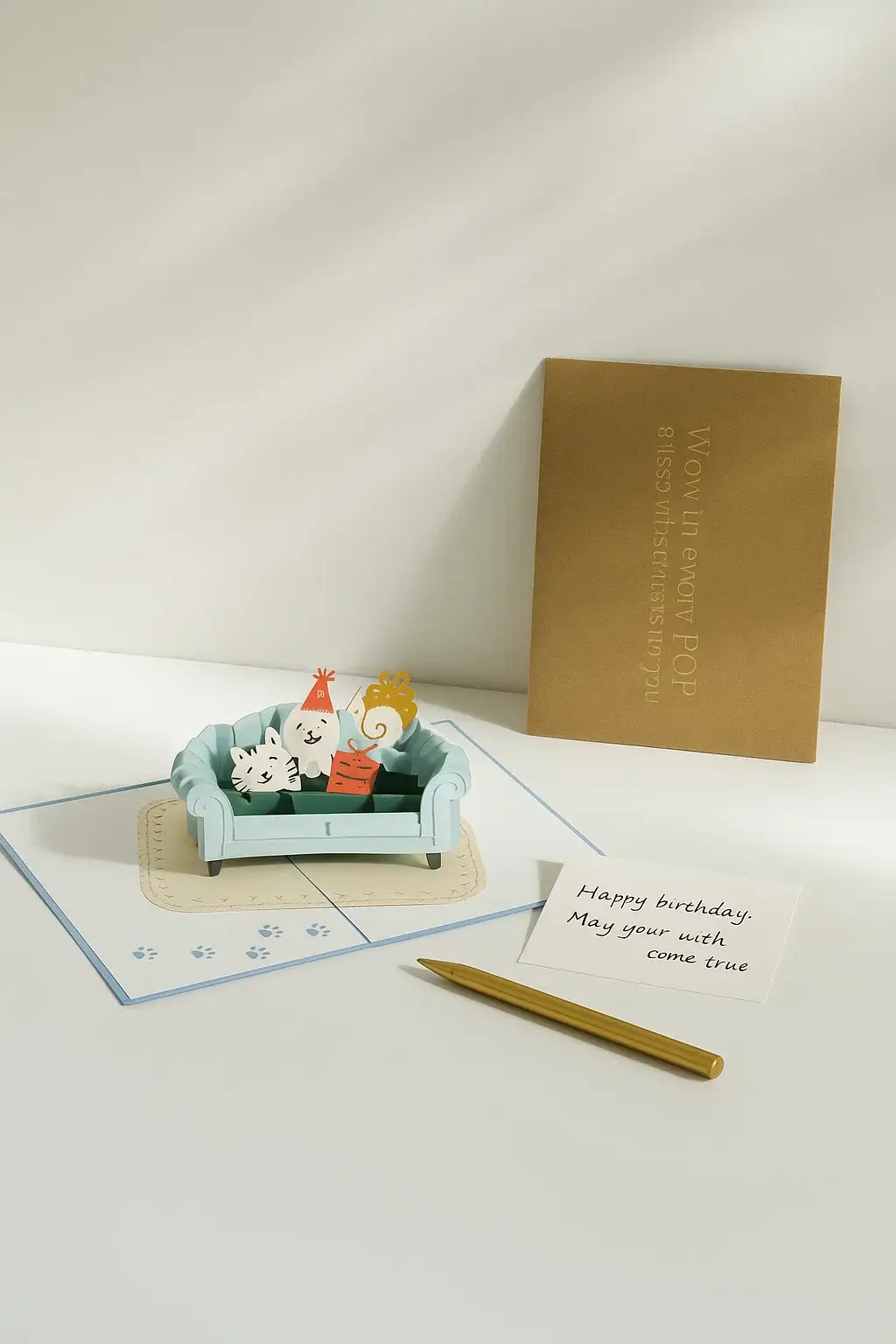 The Paper Mix - Wholesale Birthday Card - Party On Blue Coach POP UP GREETING CARD, 3D Pop Up Card2