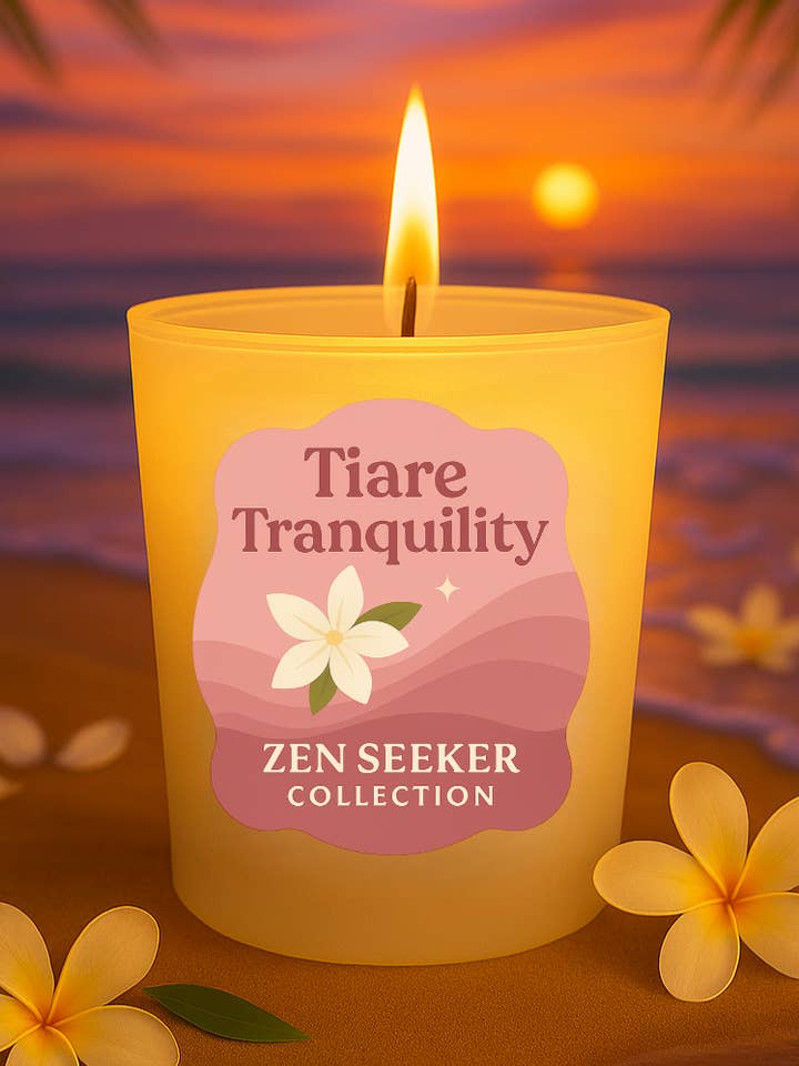 Bougie Tiare Tranquility pour la vente par Ohanale