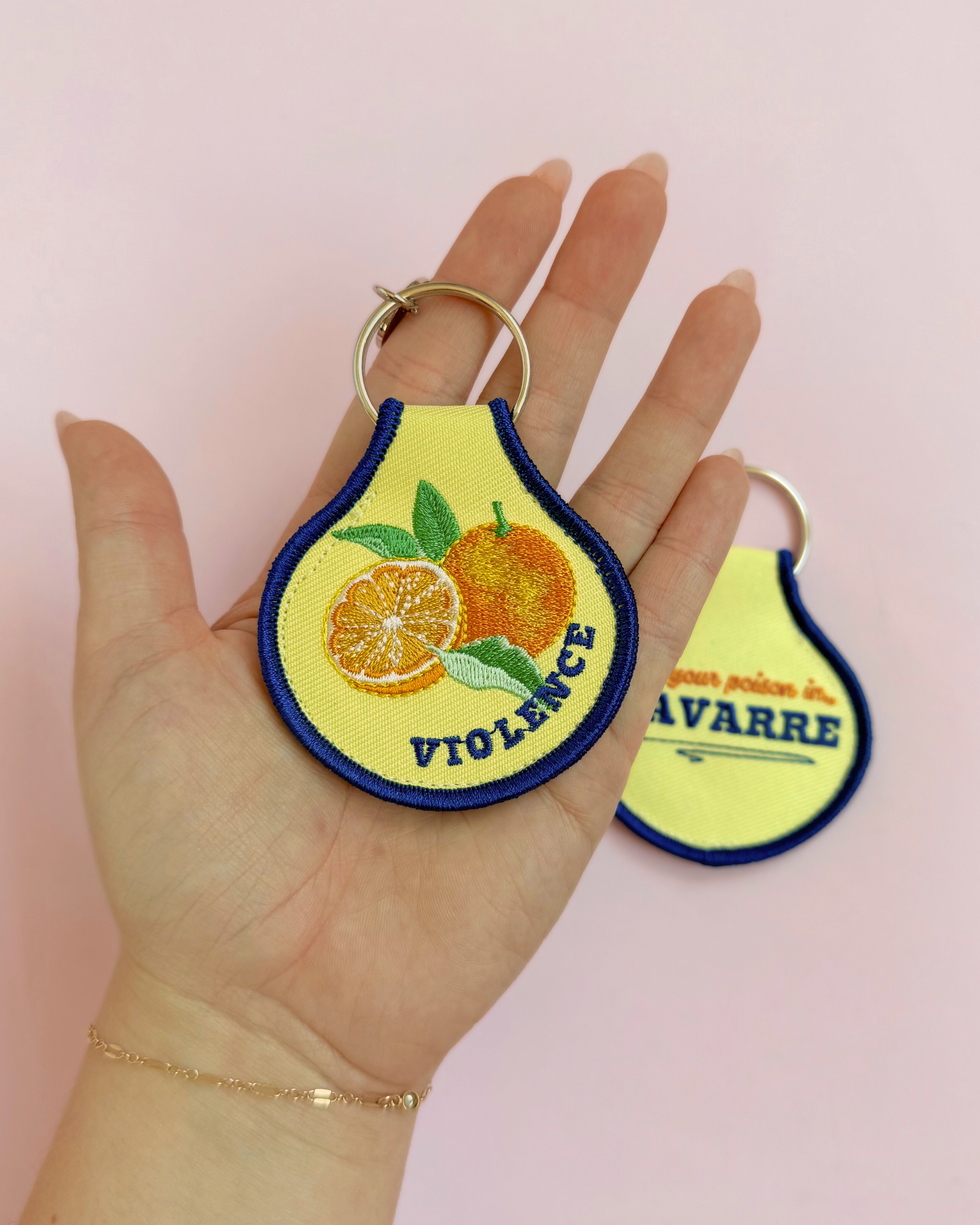 Well Versed Goods - Wholesale Keychain - Women's - Pick your Poison | Bookish Embroidered Keychain 1