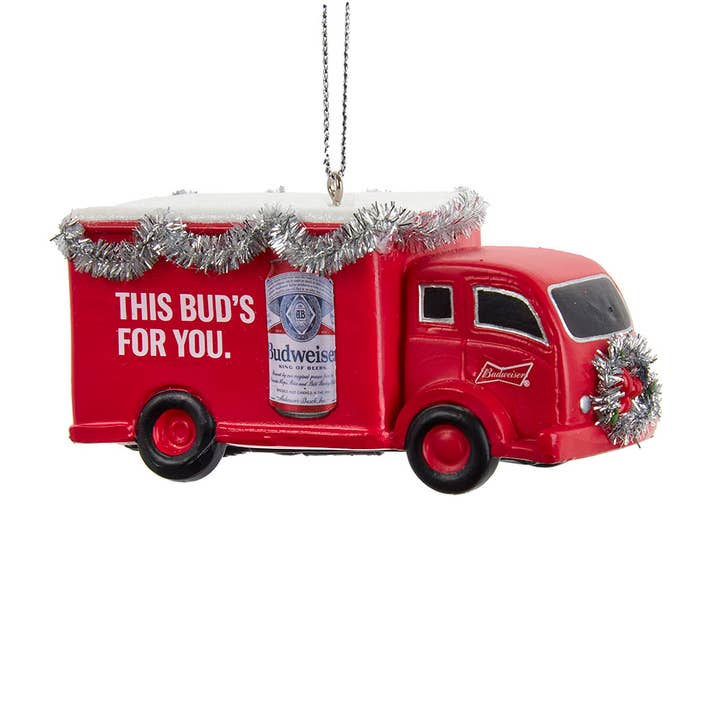 Kurt S. Adler, Inc. - Wholesale Ornament - Budweiser® Red Truck With Garland Ornament