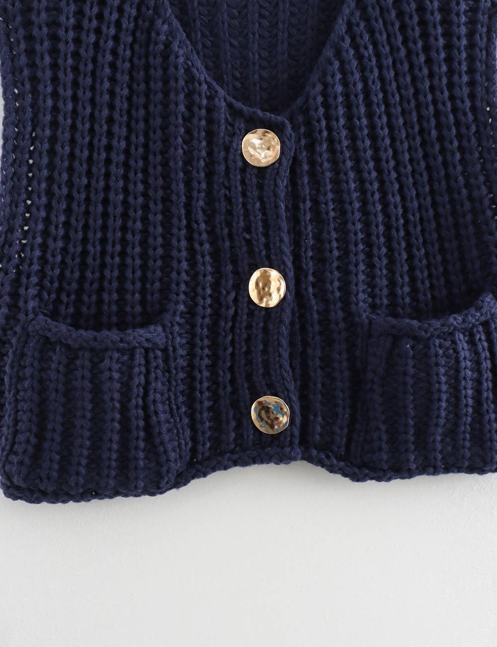 Sweetkama – Engroshandel Strikvest/slipover – Kvinder – Sweetkama damevest med rund hals i ensfarvet strækstof, kort model6