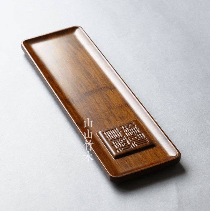 everythingbamboo – Bandeja de servir por atacado – Tabuleiro de chá de bambu Premium Gongfu Bandeja de servir chá e café artesanal11