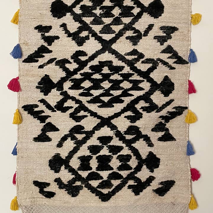Arazzo Kilim fatto a mano in juta o cotone, da appendere alla parete, 2 x 4 piedi per la vendita all'ingrosso da parte di Rugs Boutique