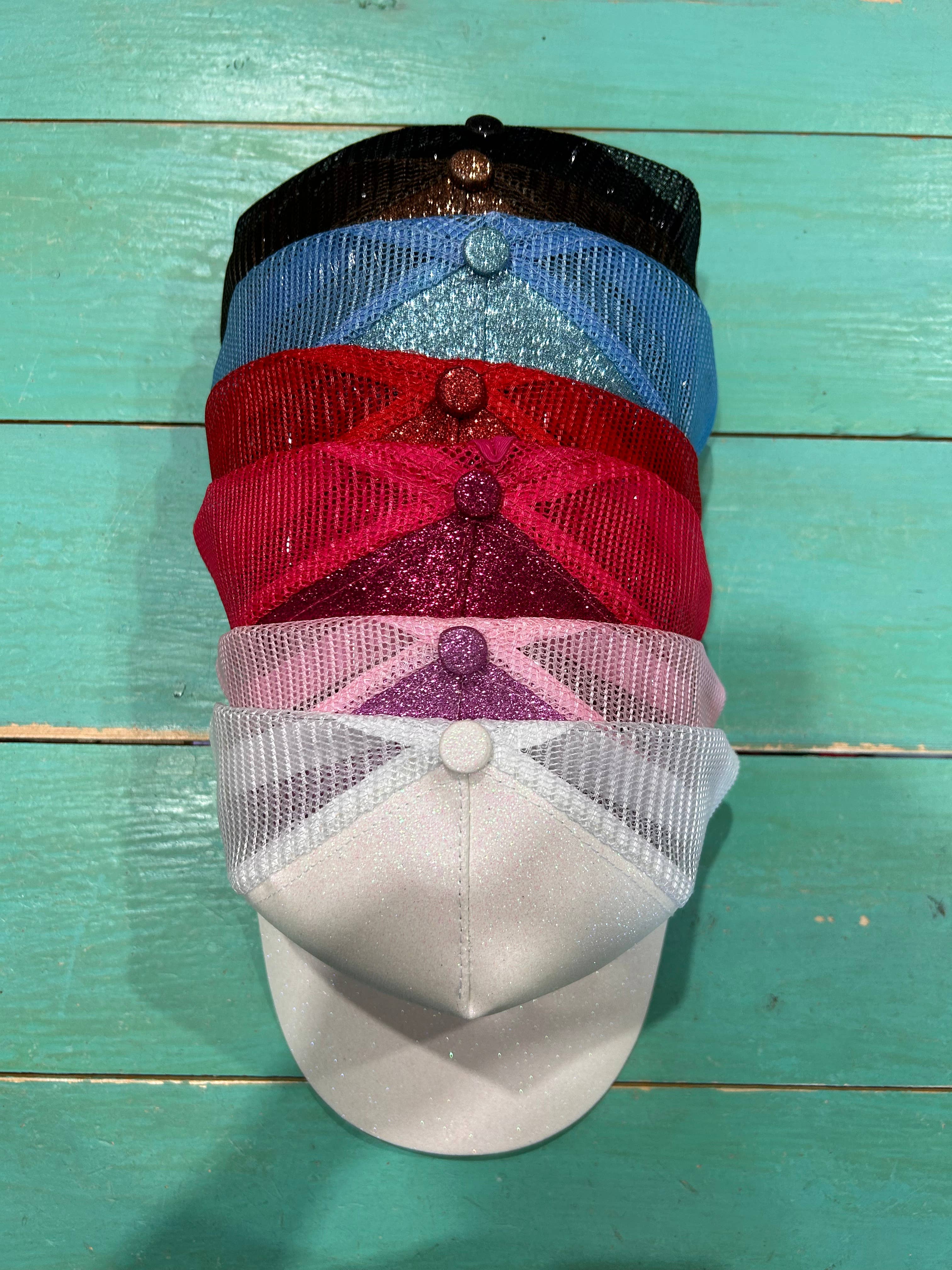 Vibes Hat Company - Wholesale Ponytail Cap - Women's - Vibes Black Glitter Ponytail Caps | Sparkle | Baseball Cap9