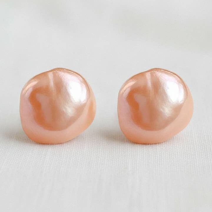 Brincos de Pérola de Água Doce Barroca Iridescente por atacado de Ellemadera