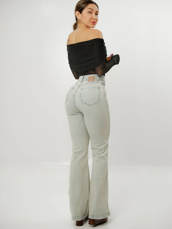 Simone 5 - Women's High Rise Bootcut Jeans for wholesale by Alien