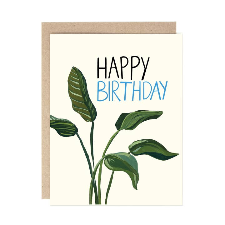 Birthday Leaves Card for wholesale by Drawn Goods