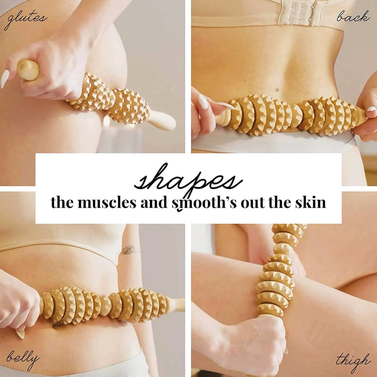 Tuuli GmbH - Wholesale Body Massager - Wooden Cellulite Massage Roller Tool Brush Massager Leg Body1