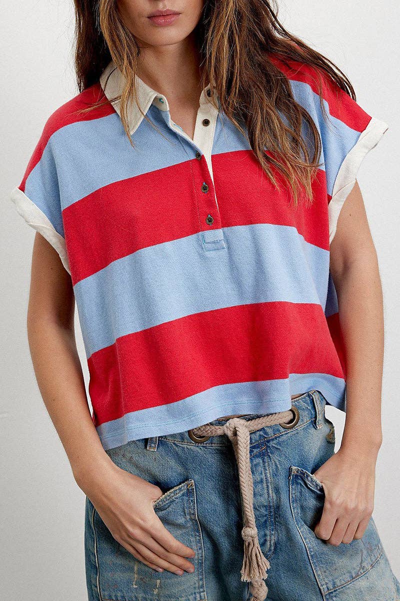 Mccolin - Wholesale Polo - Women's - Striped Polo T-Shirt9