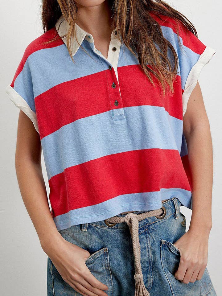 Mccolin - Wholesale Polo - Women's - Striped Polo T-Shirt9