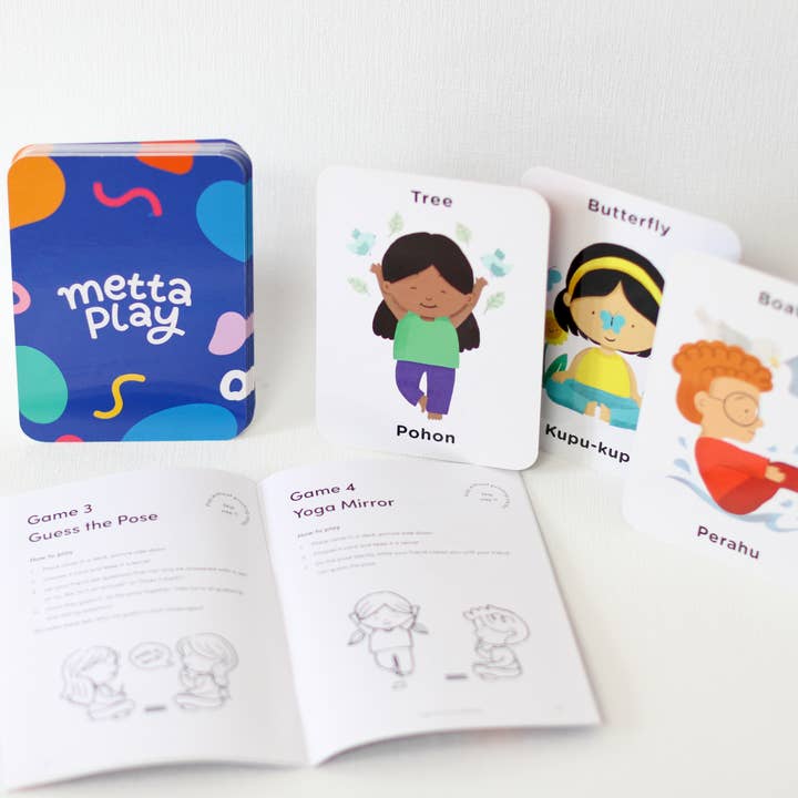 Bilingual Yoga Cards for wholesale by Metta Play