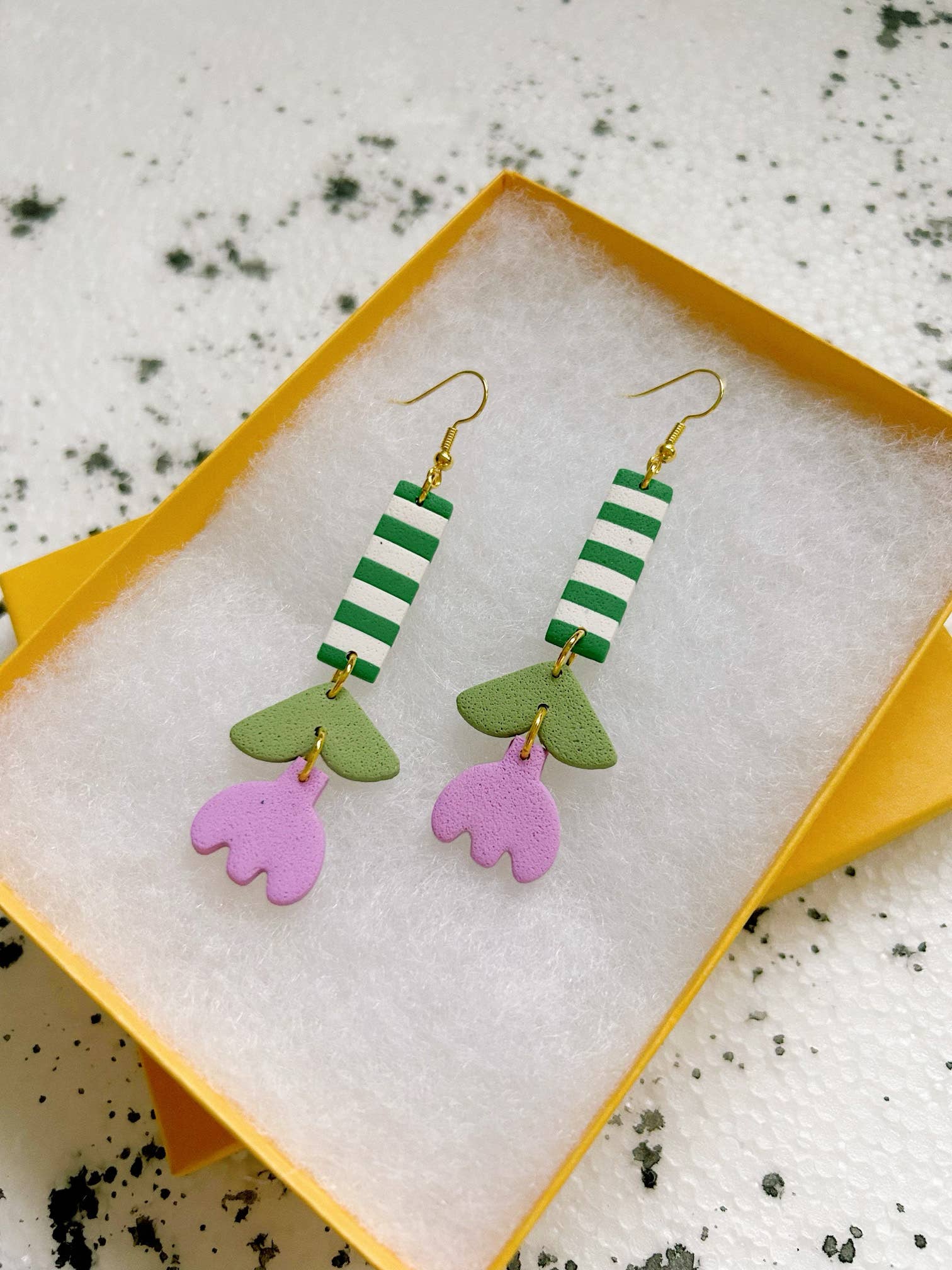Lemon Lee Studio - Wholesale Dangle Earrings - Tulip Stripe Earrings2