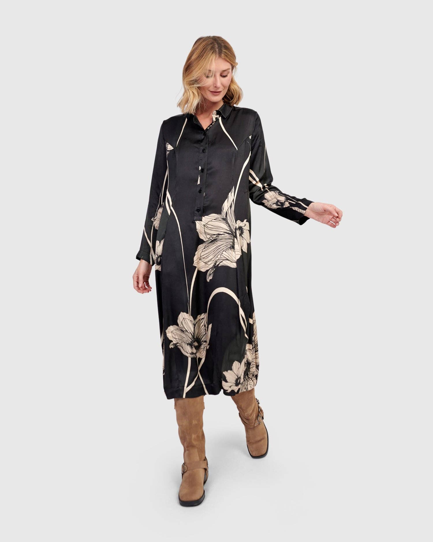 Brie Shirtdress, Floral for wholesale on Faire5