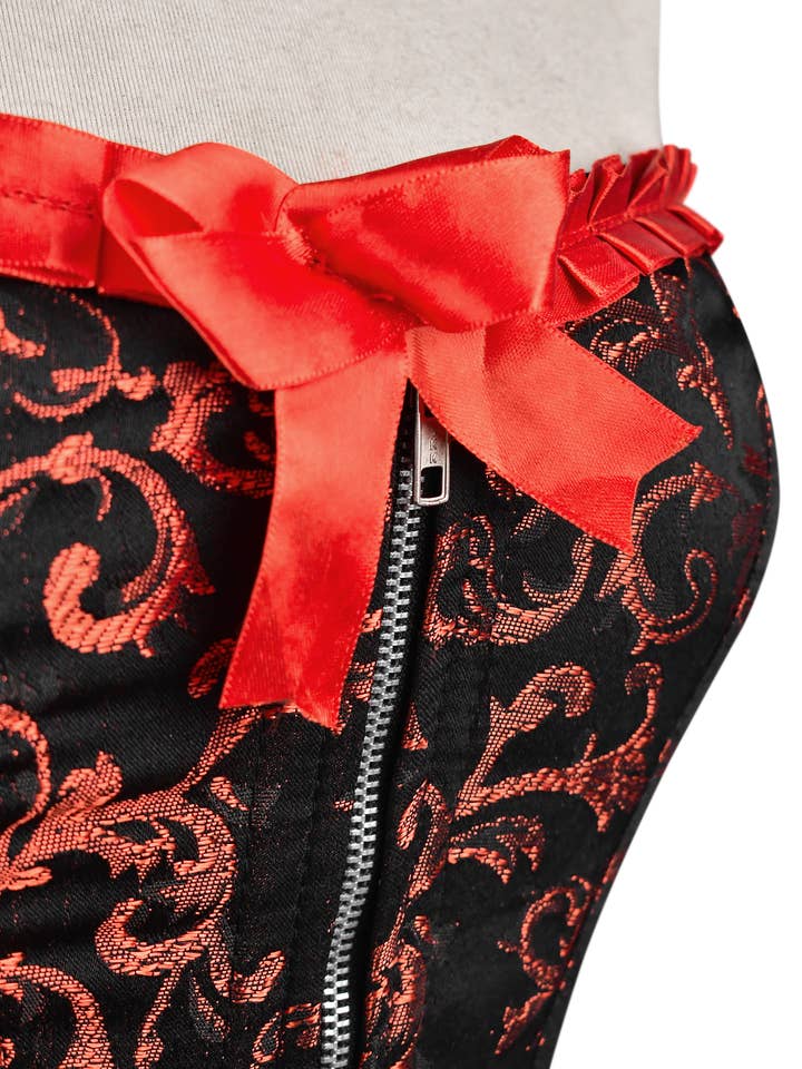 Attire Fashion Club - Wholesale Korset - Dames - Handgemaakte rode stalen overborst corset voor vrouwen