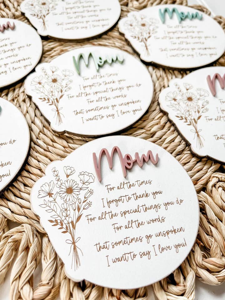 Aimant "Je t'aime maman" non-dit pour la vente par Country Roads Rustic Decor