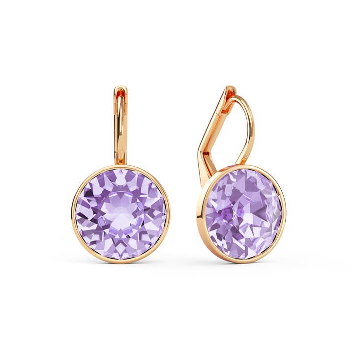 Bella oorbellen met 4 karaats violet roségoud verguld voor wholesale door My Jewellery Story