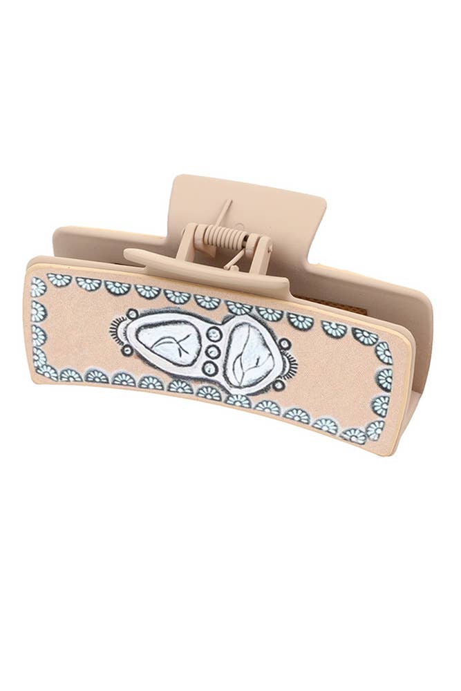 UNISHE - Wholesale Hair Clip - Women's - Westtern Printed Hair Clip MOQ 5pcs ZK6485