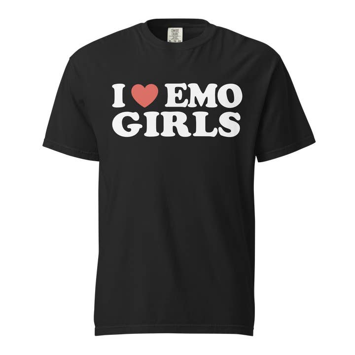Goth Cloth Co. - Wholesale Screen Printed T-Shirt - Unisex - I Heart Emo Girl Comfy Tee1