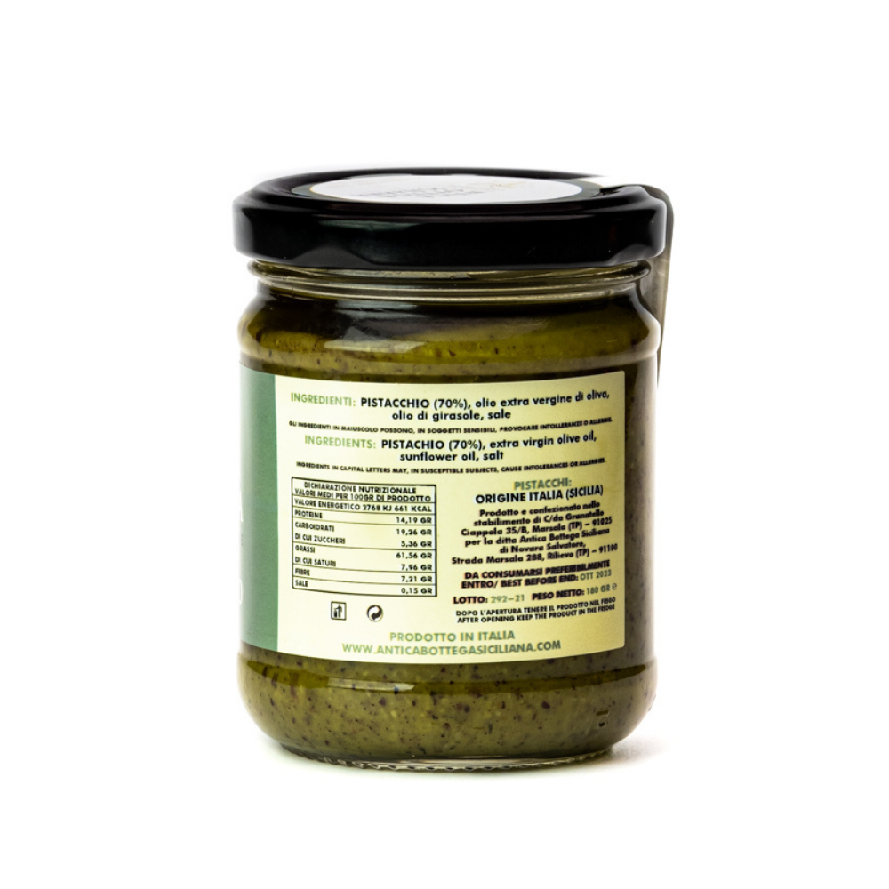 Antica Bottega Siciliana – wholesale Pesto – Sicilian pistachio pesto - 180 g1