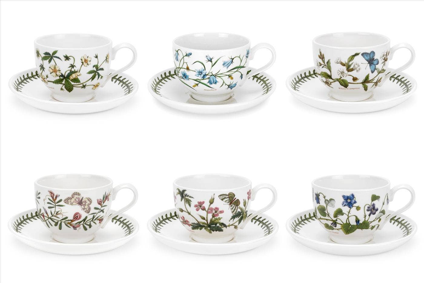 Portmeirion, Spode, Pimpernel, Nacthmann, Wrendale Designs - Wholesale Tea Set - Portmeirion Botanic Garden Teacups & Saucer (T) (Asst Motif)