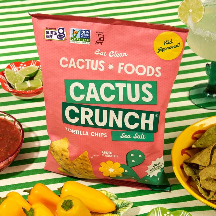 Kaktus Crunch Meersalz Tortilla Chips – 5oz Beutel, Karton mit 12 Stück für den Großhandel von Cactus Foods
