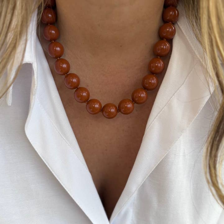 A.B. Paris - Wholesale Beaded/Pearl Necklace - Trendy Bolas Necklace - several colors available6