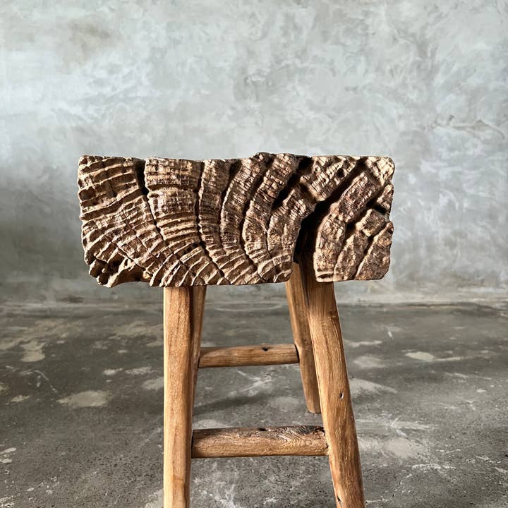 Office Objets - Wholesale Bench - Small organic bench in blonde Asian teak with four legs - Sepuluh15