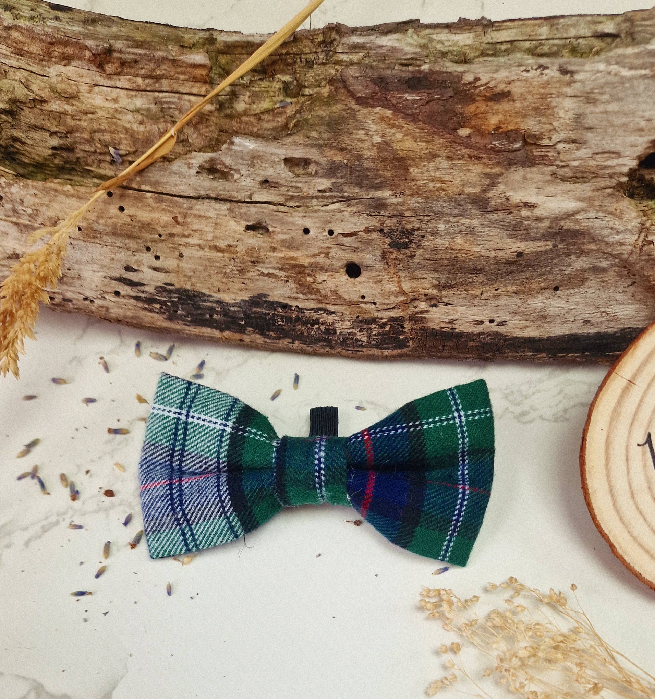 Pet Pooch Boutique – wholesale Pet bow tie – Dog – Highland Glen Green Plaid Dog Bow Tie - exclusive