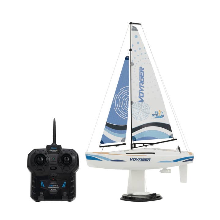 Voyager 280 Motor-Power RC Sailboat - Blue and other Purchase Wholesale rc boat. Free Returns & Net 60 Terms on Faire trending on Faire.