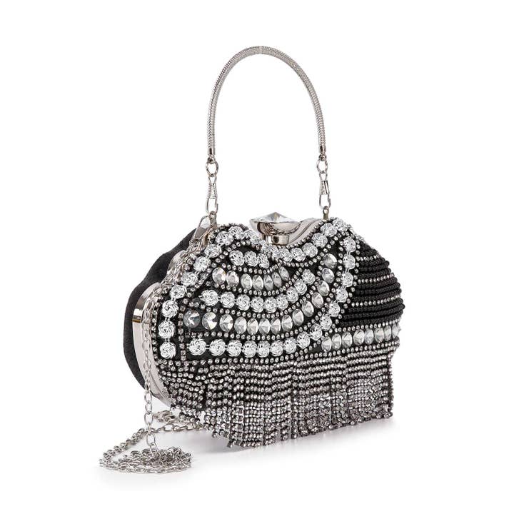 Handbag Factory Corp - Wholesale Clutch Bag - Women's - Dazzling Multi Stone Evening Bag