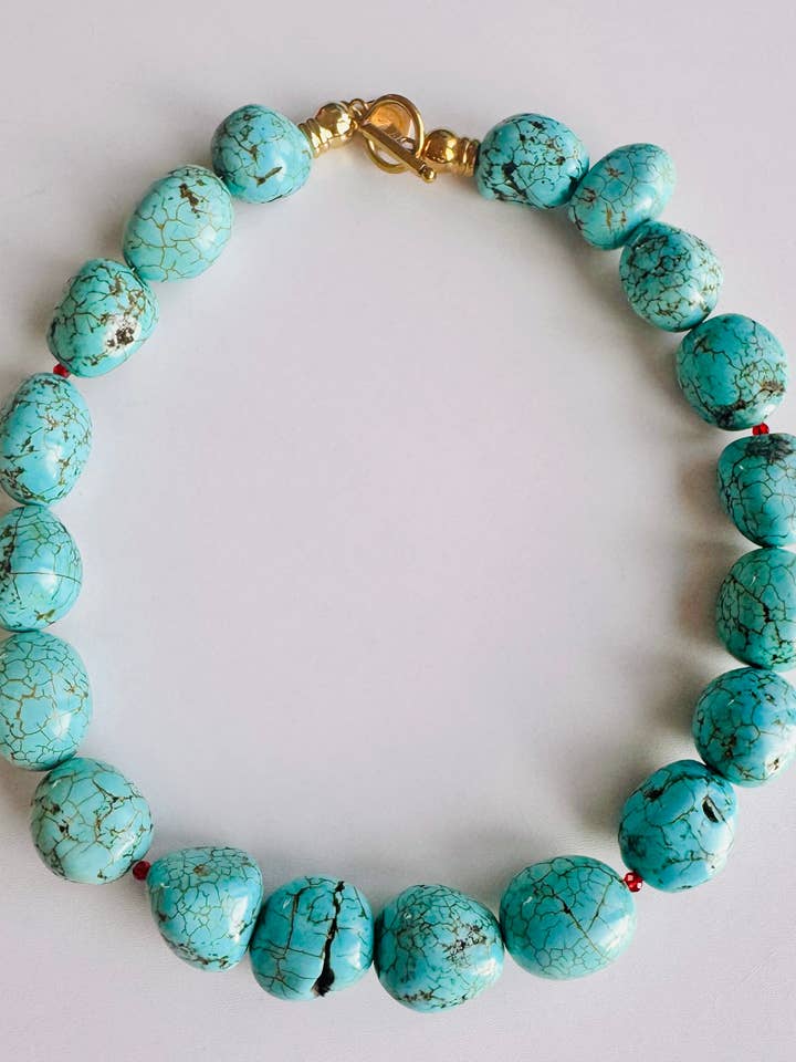 Turkos & Rubin Jumbo Halsband för wholesale av Magick Collective