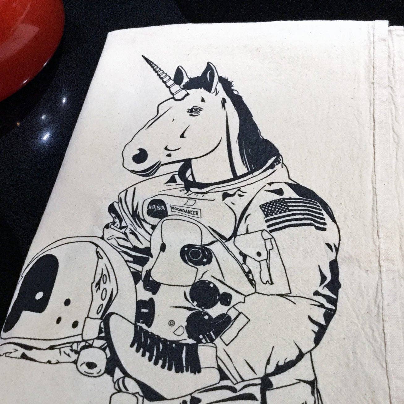 Ugly Baby - Wholesale Tea Towel - Kitchen Towel: Astronaut Unicorn1
