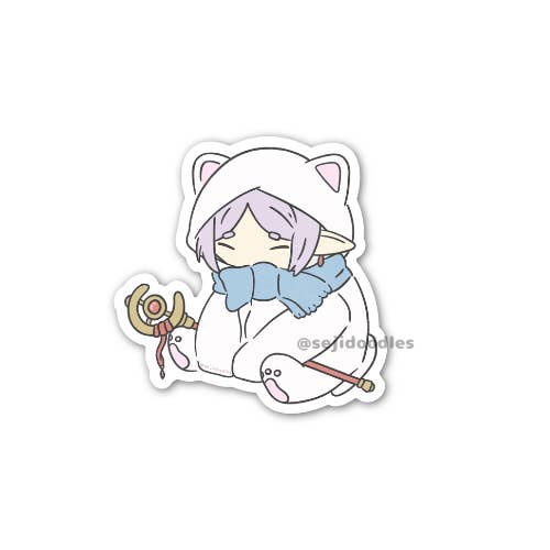 Seji Doodles - Wholesale Sticker - Frieren Cat Onesie Vinyl Sticker